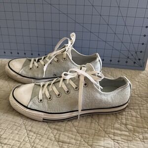 Converse All Star Chuck Taylor Low Top Iridescent Womens Size 10 Blue Sneakers